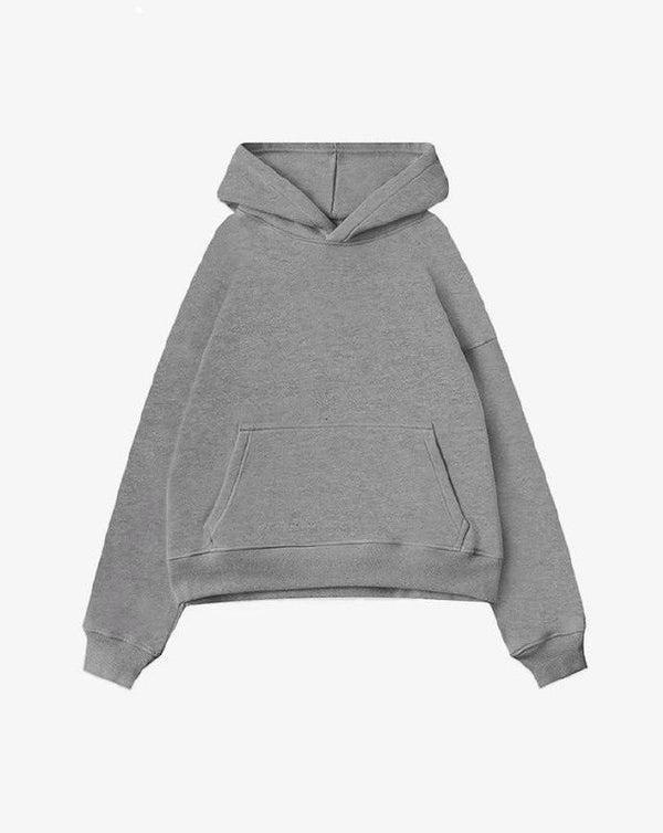 Drop Shoulder Heather Gray Hoodie