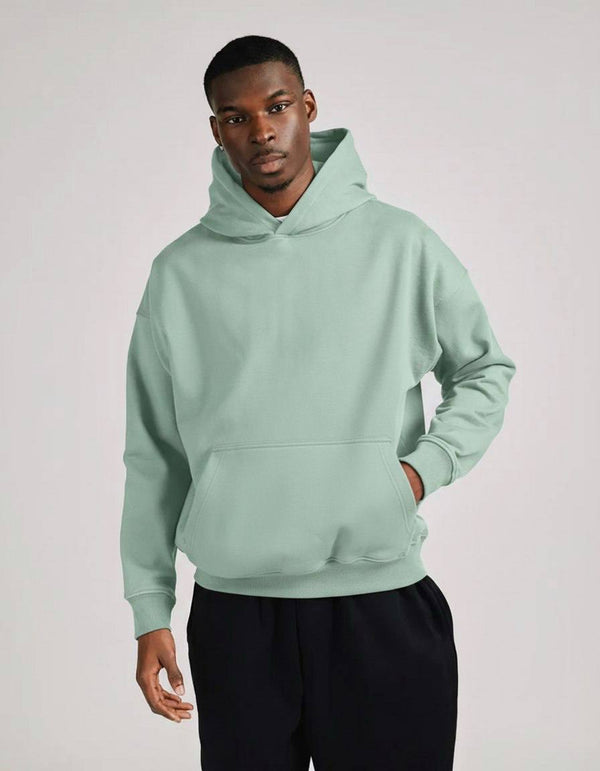 Drop Shoulder Mint Green Hoodie