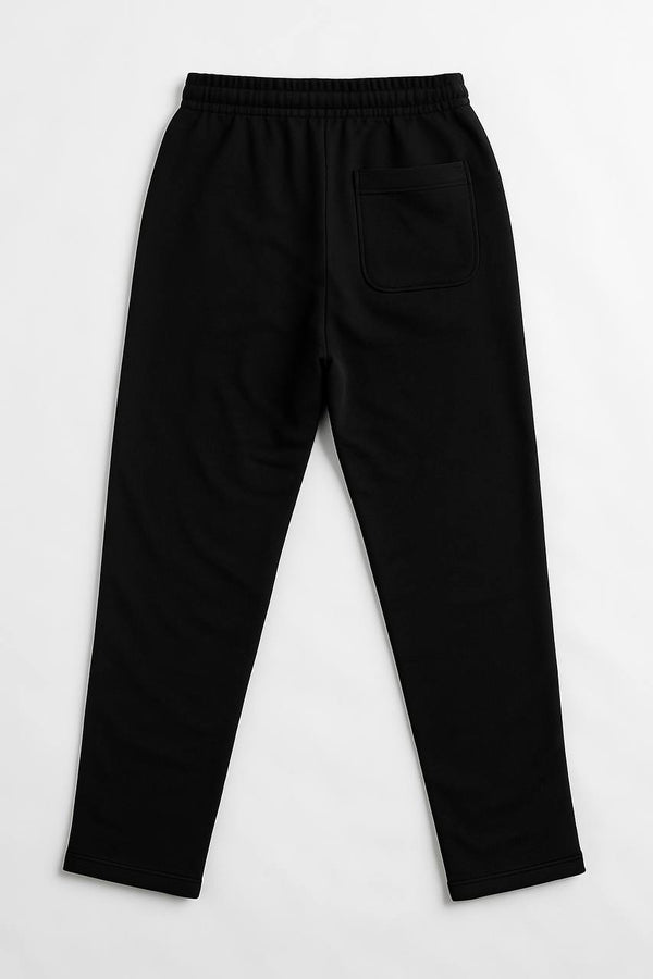 wide leg sweatpant - Black