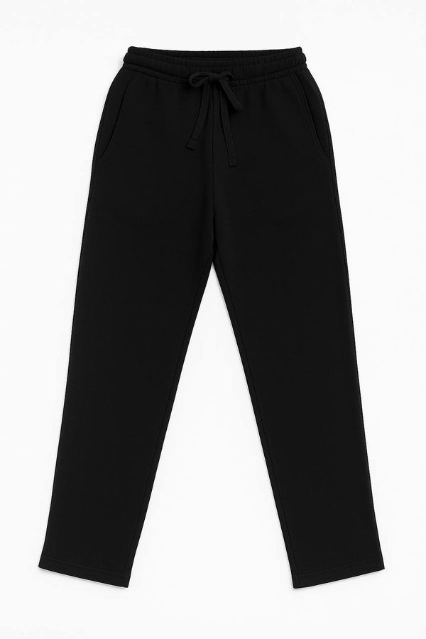 wide leg sweatpant - Black