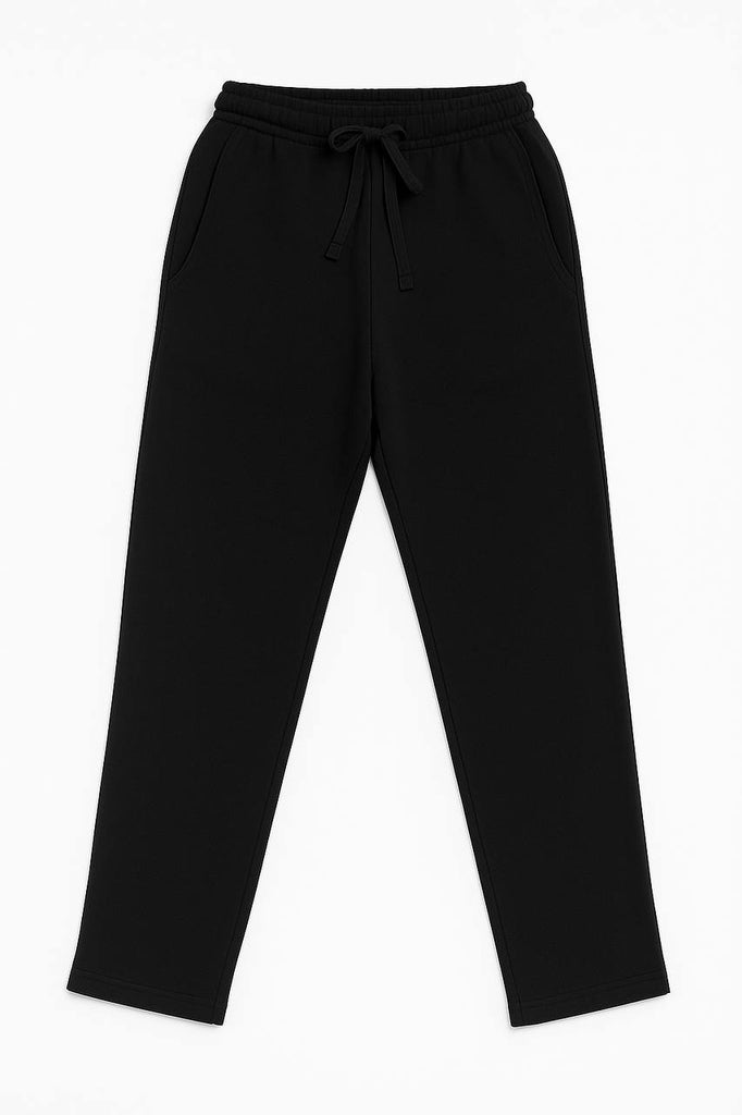 wide leg sweatpant - Black