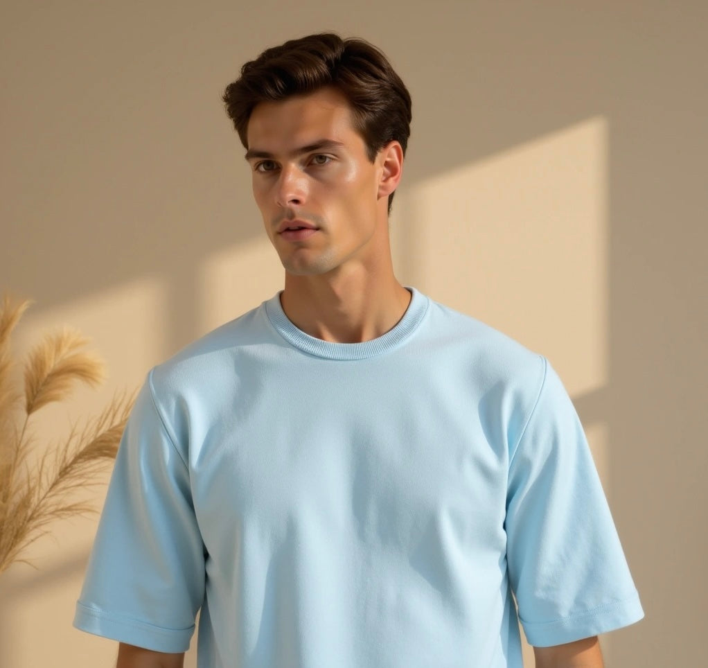Basic Oversize T-shirt - Baby Blue