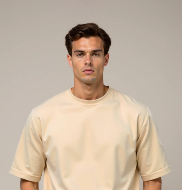 Basic Oversize T-shirt - Beige