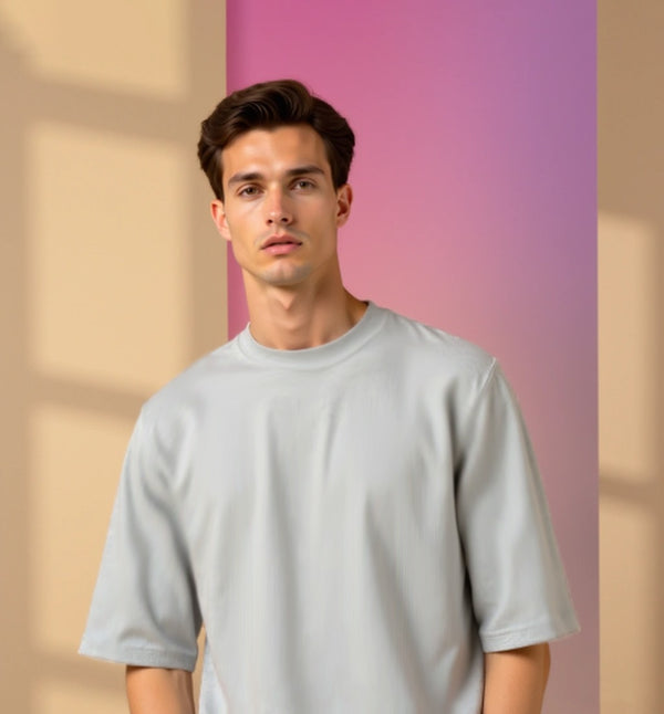 Basic Oversize T-shirt - Silver