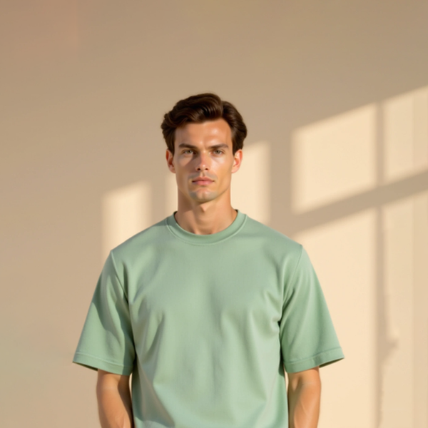 Basic Oversized T-shirt - Sage Green