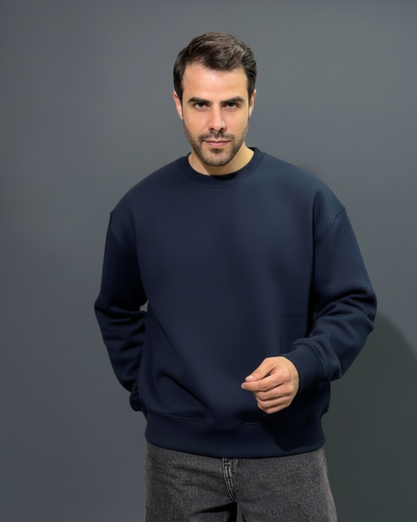 Crewneck Sweatshirt - Navy Blue